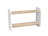 Lendo Półka Wisząca Podwójna 60 cm Biało-Sonoma Laminowana