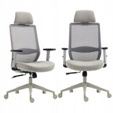 Fotel Obrotowy FB25-FX Szary Ergonomiczny Z Siatki