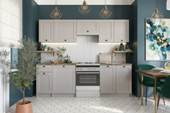 Kuchnia MERYL kompletny zestaw 240 cm - kolor jasny szary