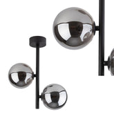 Lampa sufitowa Estera black metalowo-szklana dwupunktowa