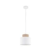 Lampa wisząca tk lighting Duo minimalistyczna biała juta 10078