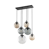 Lampa wisząca TK Lighting Esme: nowoczesne szklane klosze multi