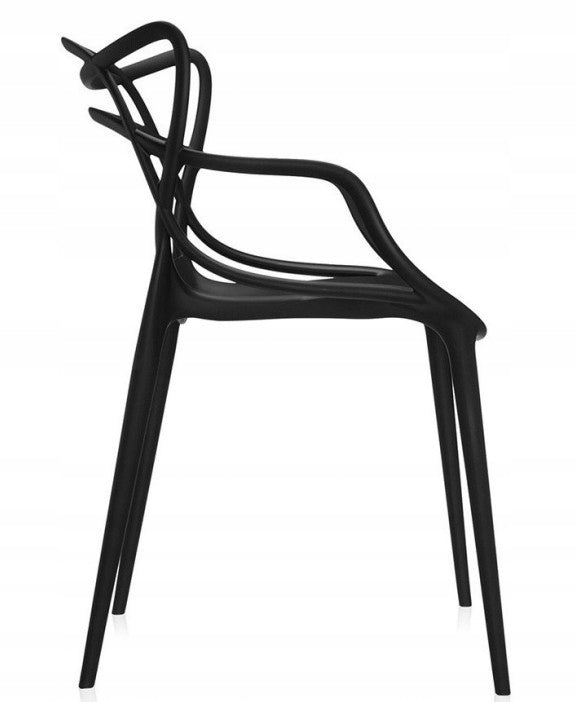 Ażurowe Krzesło Masters Czarne | Design Starck Recykling