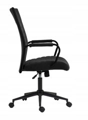 Fotel obrotowy czarny welur, ergonomiczny, z funkcją Tilt