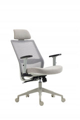 Fotel Obrotowy FB25-FX Szary Ergonomiczny Z Siatki