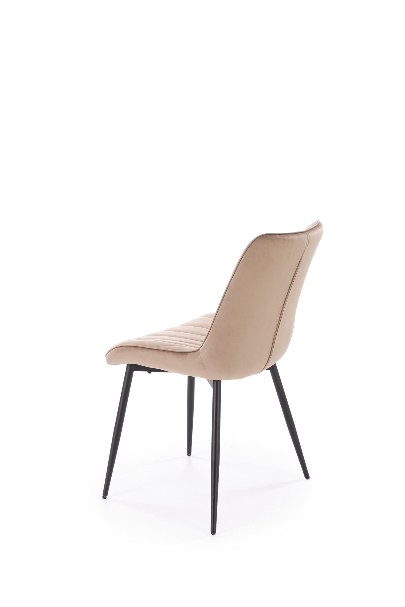 Krzesło tapicerowane ARA - Kolor Beżowy / Welur