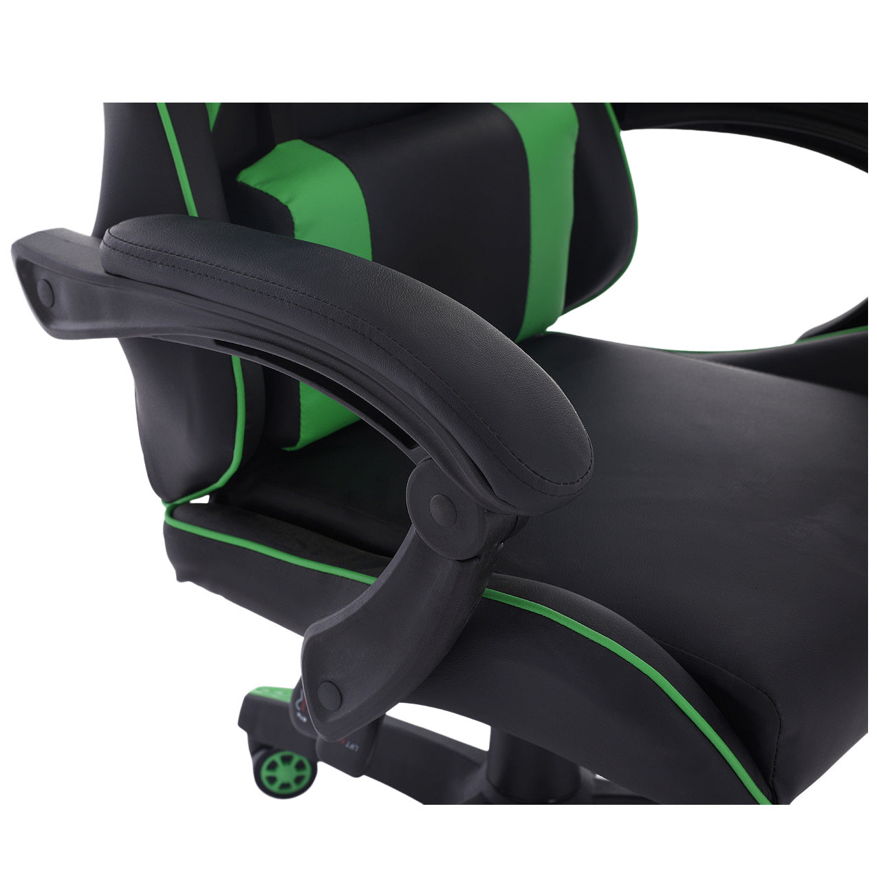 Fotel Gamingowy Extreme Enzo Green z Regulacją Oparcia i Kółkami