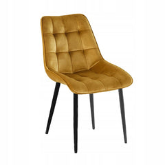 Krzesło Tapicerowane Welur Curry Furnitex Pikowane