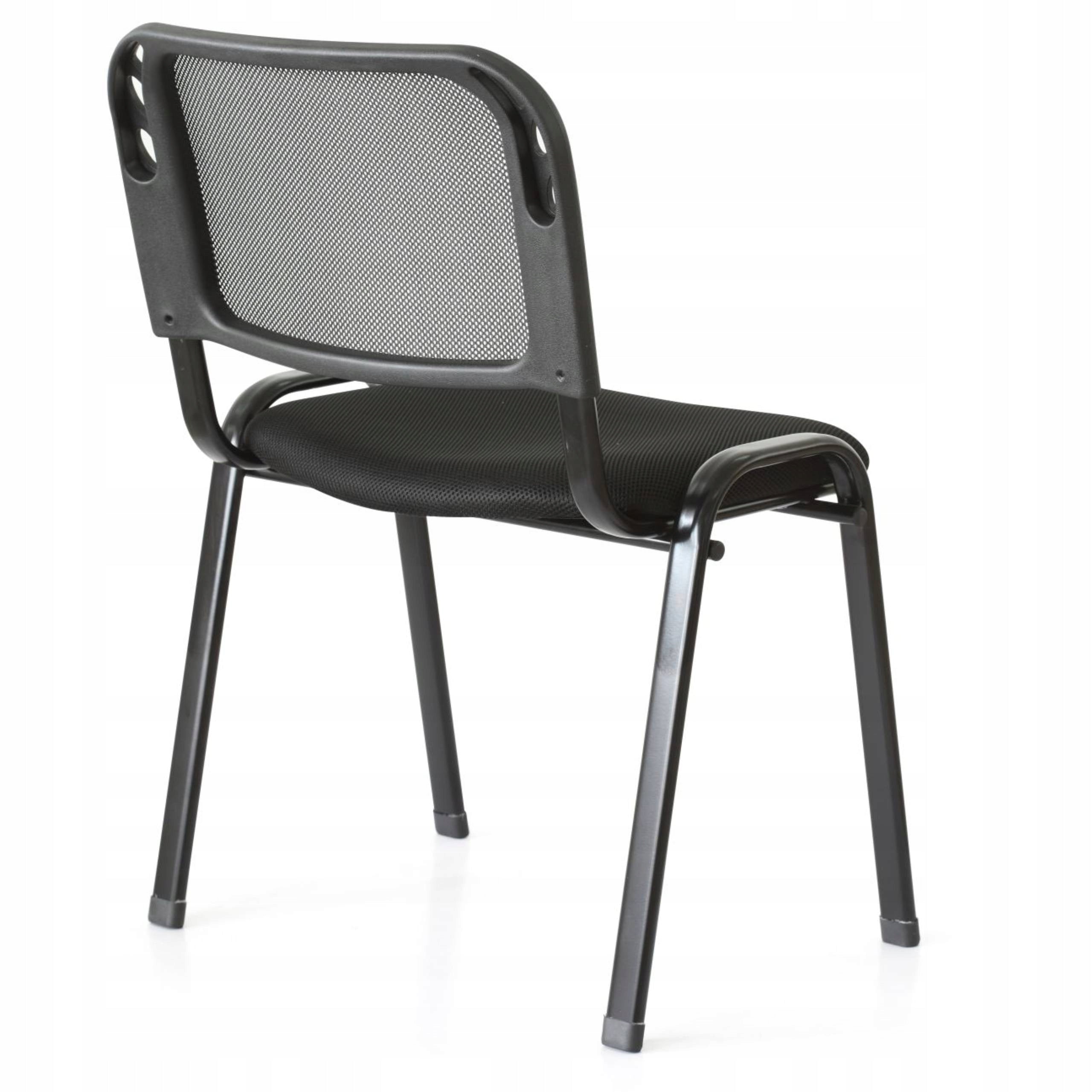 Ergonomiczne Krzesło Konferencyjne Furnitex ISO Czarne Sztaplowane