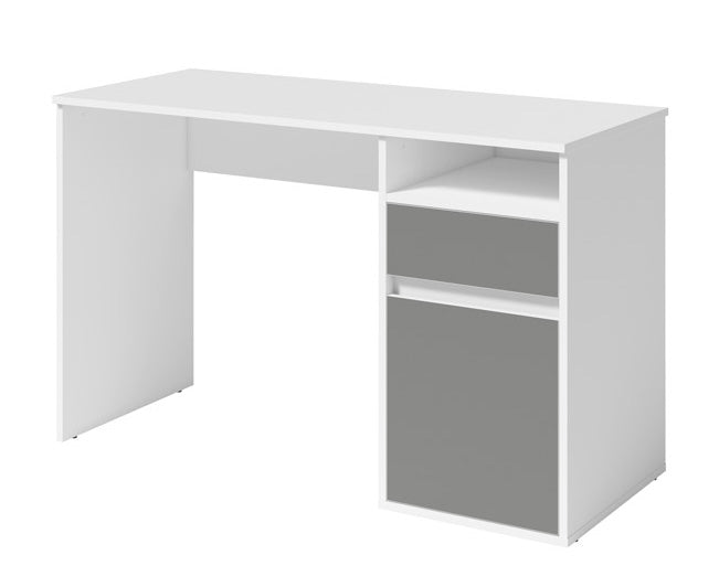 Biurko 120 cm GENESIS - Biały / Szary Grafit