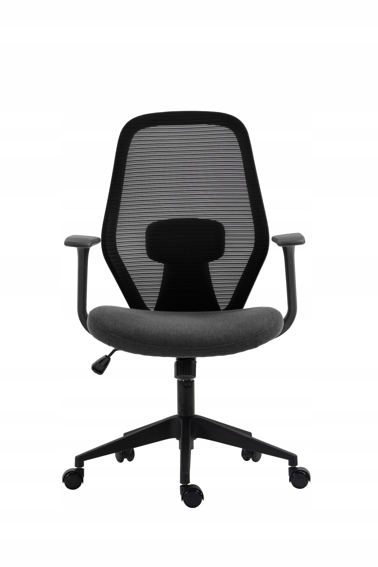 Fotel biurowy ergonomiczny obrotowy regulowany czarno-szary