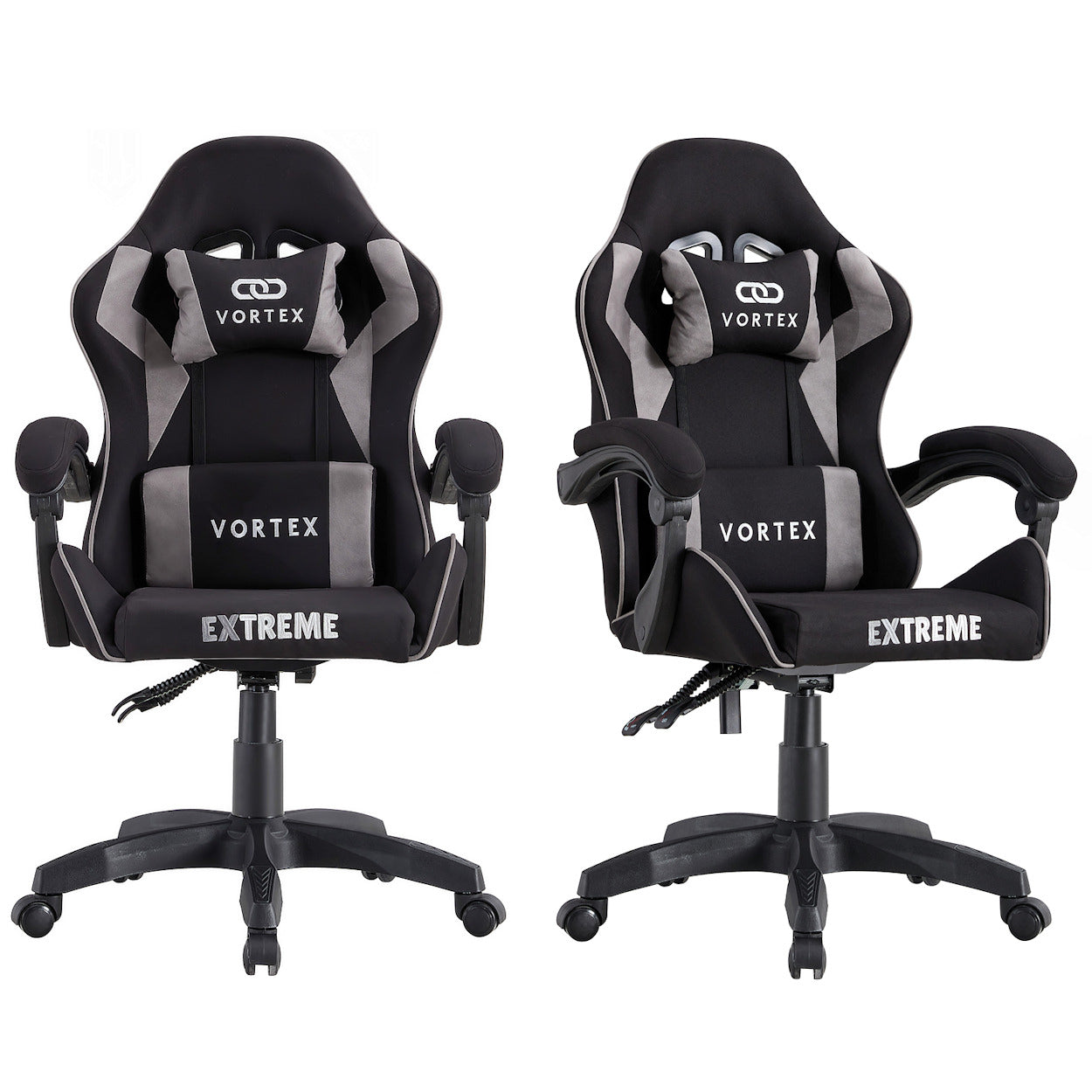 Fotel Gamingowy EXTREME Vortex Gray - Tkanina, Komfort i Ergonomia