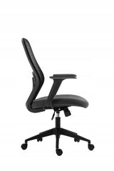 Fotel biurowy ergonomiczny obrotowy regulowany czarno-szary