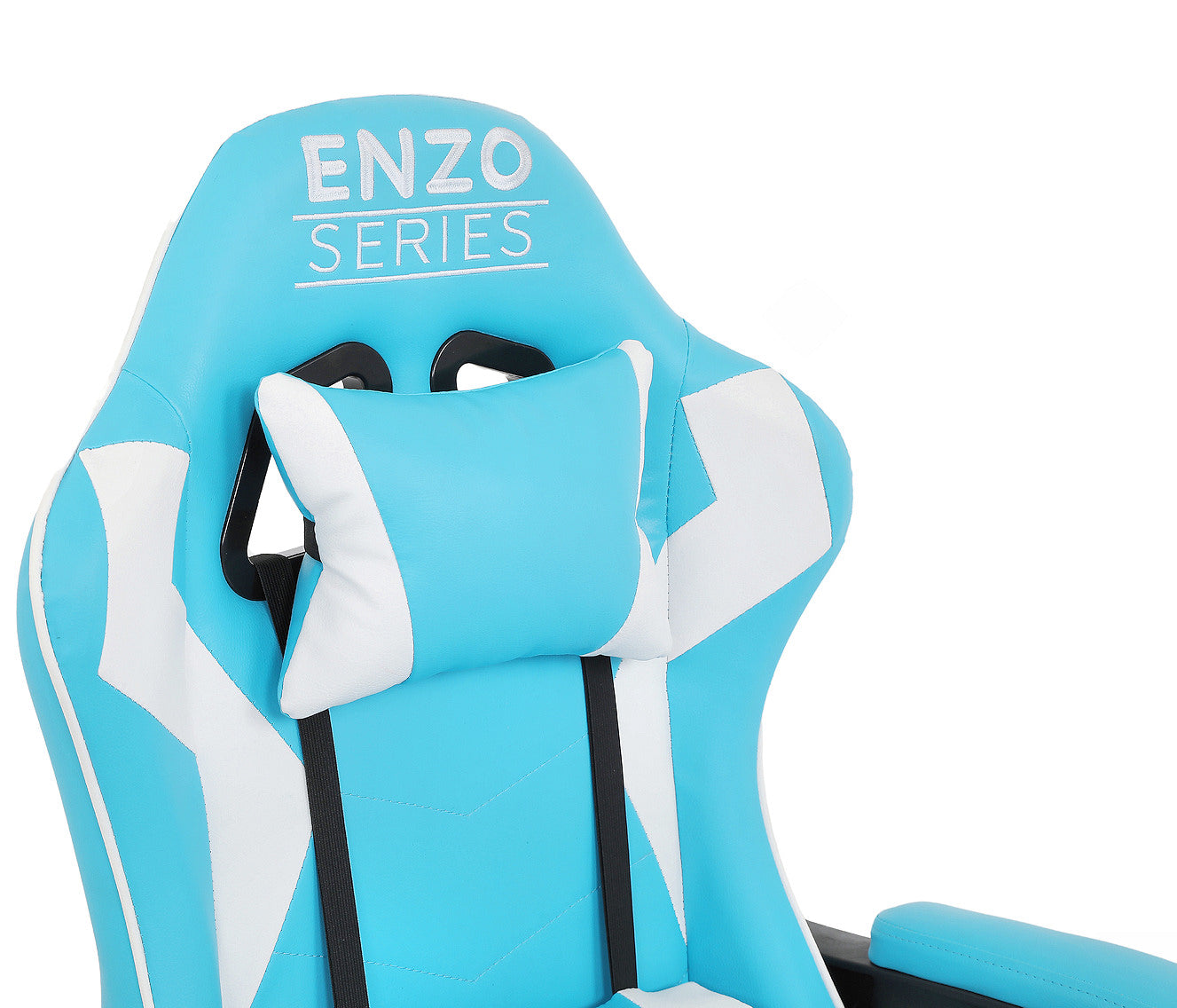 Fotel Gamingowy Extreme Enzo Biało-Niebieski z Płynną Regulacją