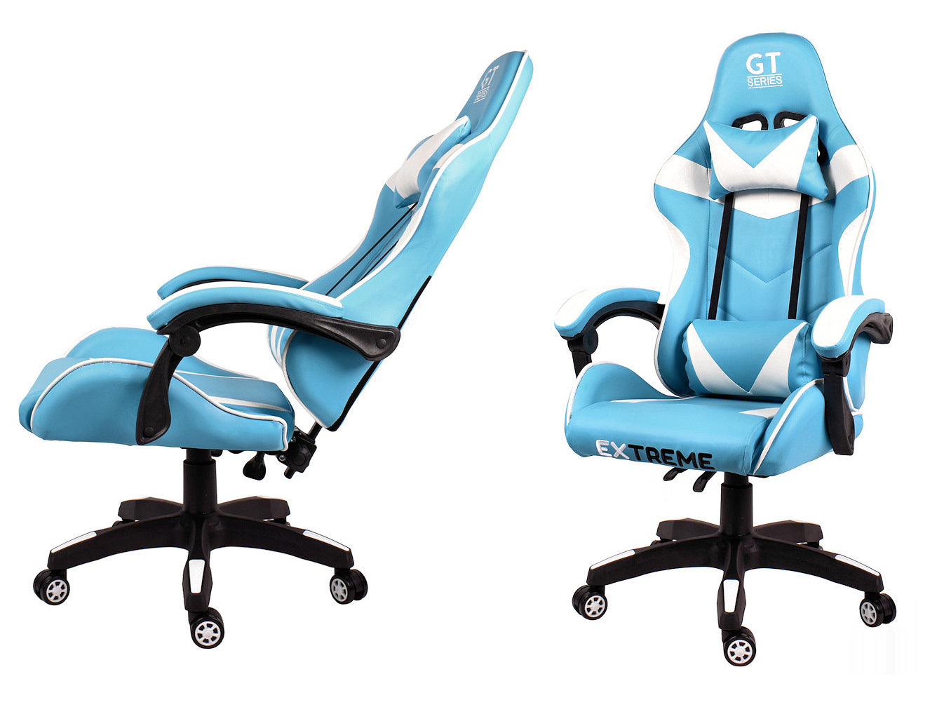 Extreme GT Jasnoniebieski Ergonomiczny Fotel Gamingowy Ekoskóra