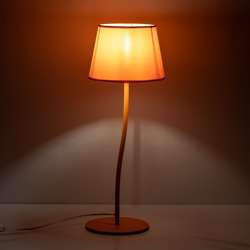 Lampa stołowa TK Lighting Nicola 6640, pomarańczowa, minimalistyczna