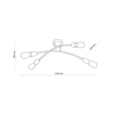 Lampa sufitowa Helix 4688 złota nowoczesna TK Lighting