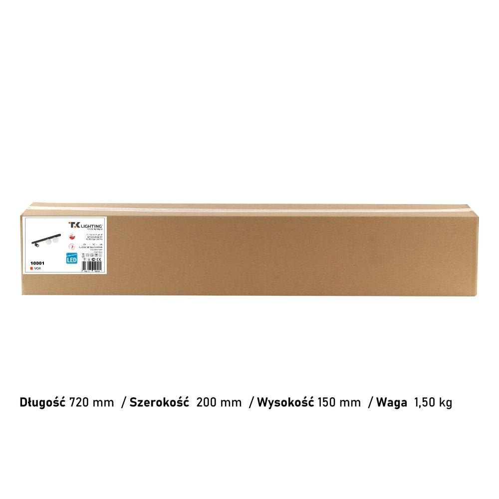 Minimalistyczna lampa sufitowa VOX 10001 z regulowanym reflektorem