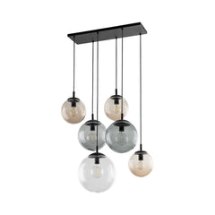 Lampa wisząca TK Lighting Esme: nowoczesne szklane klosze multi