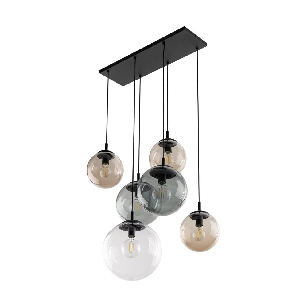 Lampa wisząca TK Lighting Esme: nowoczesne szklane klosze multi