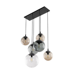 Lampa wisząca TK Lighting Esme: nowoczesne szklane klosze multi