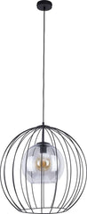 Lampa wisząca Universo czarna z grafitowym lustrzanym szkłem