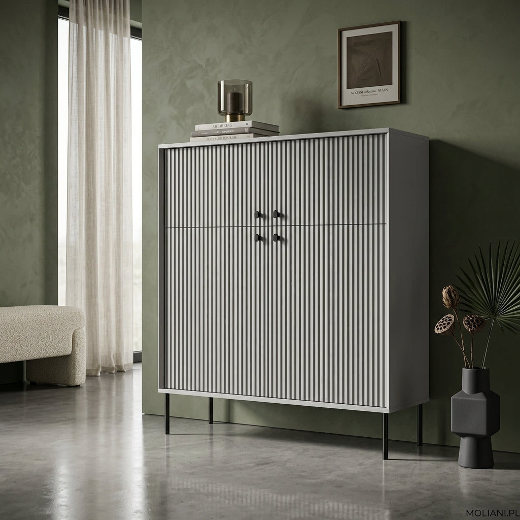 Kredens czterodrzwiowy NEXUS 105 cm - kolor szary