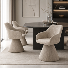 Krzesło obrotowe MODENA - Kolor Beżowy / Tkanina Kodo